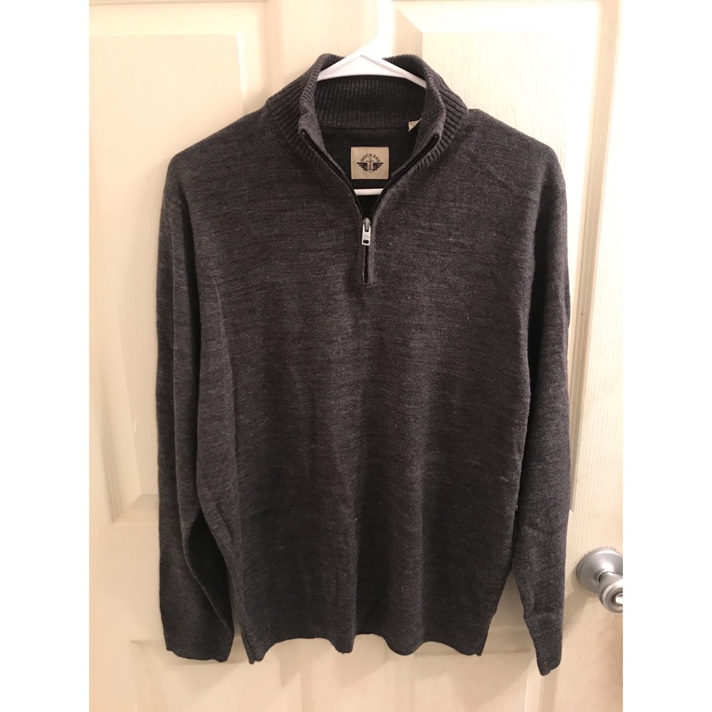 Charcoal Grey Quarter Zip Sweater